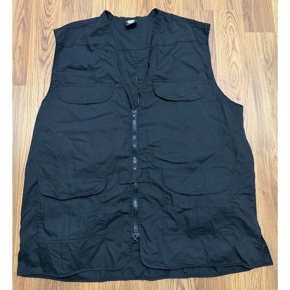 Rothco Vest Mens Extra Large Black Tactical Utility Cargo Pockets